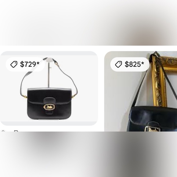 Authentic Celine Paris Black Leather Horse and Carriage Gold Flap Bag with scarf - Picture 12 of 15